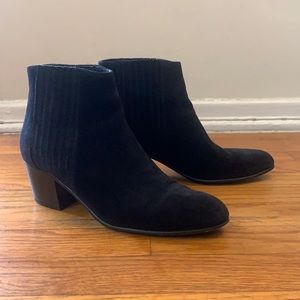 VINCE black suede booties